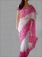 Super Net Kota Aari Work Designer Saree Dress