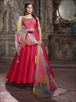 Indian Stylish Designer Bangalori Silk Party Dress Gown