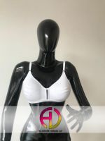 Sports Bra White Comfortable Breathable Cotton