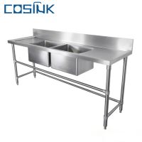 handmade 201 304 Commercial kitchen stainless steel sink