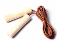 Leather Jump Rope with Wooden Handles