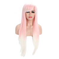 Yaki Hair Wigs, Silky Straight Hair Wigs, Long Synthetic Hair Wigs