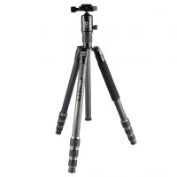 OEM Kingjoy 5 section carbon fiber professional camera photo tripod with bal head max load 12kg