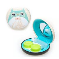 Personalized Contact Lens Case Cosmetic with Mirror Travel Kit