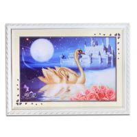European Style Beautiful Swan Cross Stitch