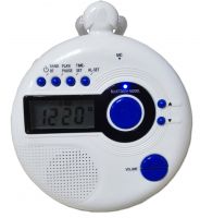 Shower Radio with clock and BT connect music player