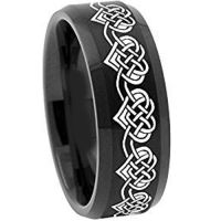 Black Tungsten Carbide Heart Ring - 2108