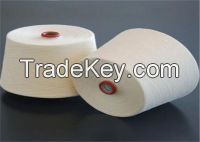 Polyester cotton blended yarn raw white