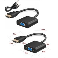 HDMI to VGA converter adapter + 3.5 mm audio jack full HD 1080P black N3