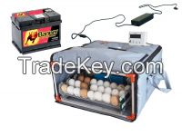 Automatic Egg incubator Broody Micro Battery 50 with humidifier backup power function automatic turn of trays poultry chicken egg Hatching