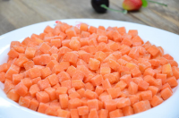 FROZEN CARROT SLICES AND DICES WITH