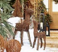 NATURAL BAMBOO DEER CRAFT DECOR WITH