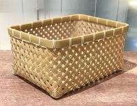 NATURAL BAMBOO BASKET FOR HOME ORGANIZING AND GIFT PACKAGING