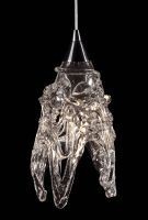 Designer handblown glass light, 1 light pendant lamp COSMIC