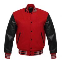 LEATHER SLEEVE VARSITY JACKETS