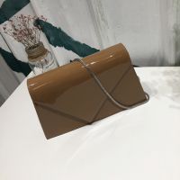 Patent leather trapezium messenger bags