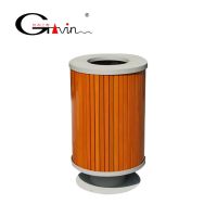 Gavin Wooden Outdoor Litter Garbage Bin Trash Can