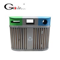 Gavin 3 Compartments Metal Recycle Garbage Bin