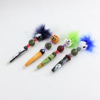 Halloween carnival feathers ball pen crafts grimace pumpkin desgin