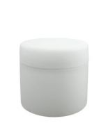 Frosted White Polypropylene Plastic Jars 