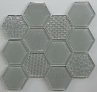 Waterjet Glass Mosaic - MD-1023HEXMS1P