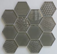 Waterjet Glass Mosaic - MD-1053HEXMS1P