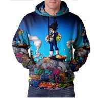 Black Goku Dragon Ball Full Print Sublimation Men Zipper Hoodie