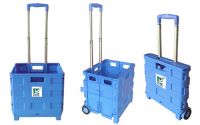 Plastic Moving Shopping Utility Foldable Cart Trolley on Wheels