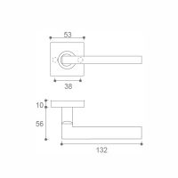 Ultra Hardware Door Mortise Interior Set Door Lock Handle with square rosette