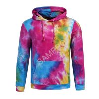 custom made Poly Cotton Tie dye hoodies 