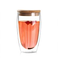 Double Wall Glass Cup With Bamboo