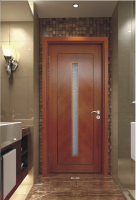 New European solid wood composite paint door bedroom soundproof swing entry door