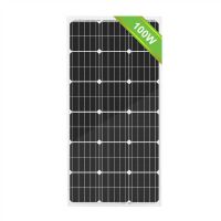 ECO-WORTHY 100 Watt Monocrystalline Solar Panel 12 Volts New Compact Design High-Efficiency Mono Module RV Marine Boat Off Grid