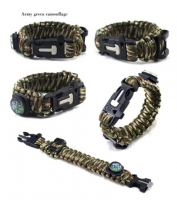 Everyday Use Camping Hiking Woven Colorful Bracelet, Wholesale Multi-function Mini Outdoor Gadget Ba