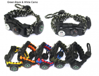 Everyday Use Travelling Hiking Woven Yellow Bracelet, Wholesale Multi-function Mini Outdoor Colorful