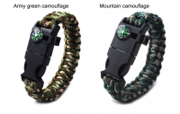 Factory Sale Cheap Camping Hiking Compass Bracelet, Multifunctional Survival Outdoor Gadget Colorful