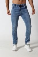 Men's straight fit light fade denim jogger