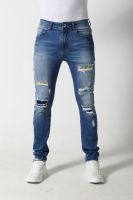 Men's Skinny jeans with distressed and patches