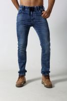 Men's straight fit fade denim jogger jeans