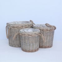 Lined Wicker Storage Baskets Manufacturer In