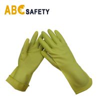 Kitchen Cleaning application Dipped Flocklined Latex Household Gloves