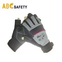 Diving Cloth+PVC Leather+Polyester+Fiber Cloth with Three Half Fingers Sport Riding Gloves