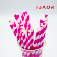 2020 IBAOR Factory Striped Paper Straws