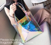 HOLOGRAPHIC NEON TOTE PVC BAG,VINYL