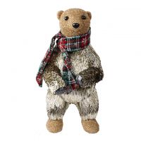 Standing Bear scarf Christmas bear glittery decorations