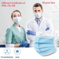 Disposable Face Mask 3 Layer Ear-loop Dust Mouth Masks Cover 3-Ply Non-woven   Disposable Dust Mask Soft Breathable CE,FDA NOISH Certificated.