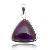 Amethyst Pendent - Sterling Silver Pendent - Semi