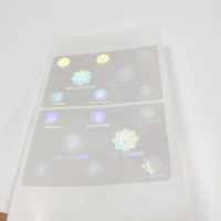 Custom ID Hologram Overlay Transparent License Laser Sticker Holographic Overlay For PVC Cards