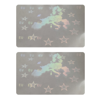 86*54mm Clear Transparent Custom Adhesive Hologram Overlay Sticker for ID Cards