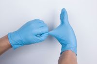 Disposable Latex Gloves with White Non-Slip Acid and Alkali Laboratory Rubber Latex Gloves Household Cleaning Products 